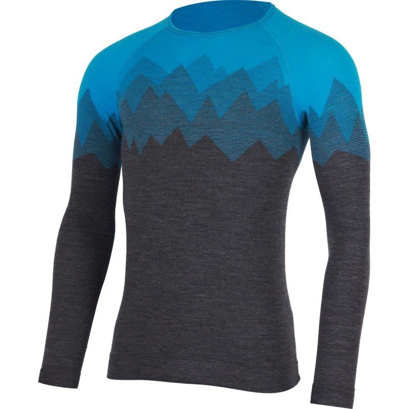 Lasting pánské merino triko WELOR modré Velikost: L/XL