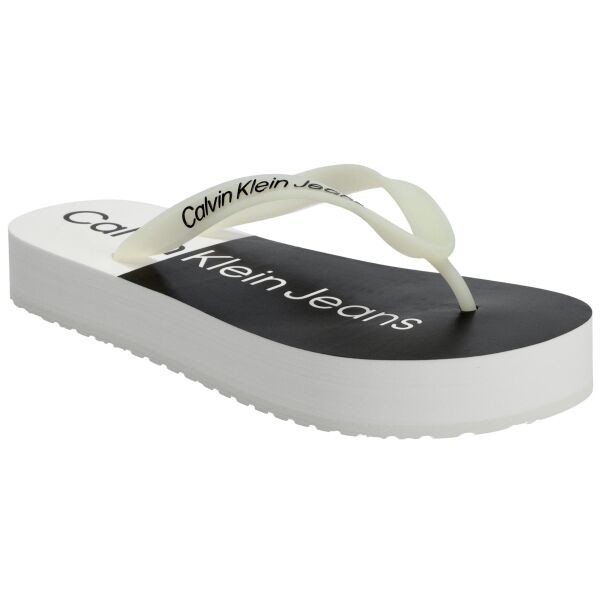 Calvin Klein BEACH SANDAL FLATFORM Dámské žabky, bílá, velikost 38