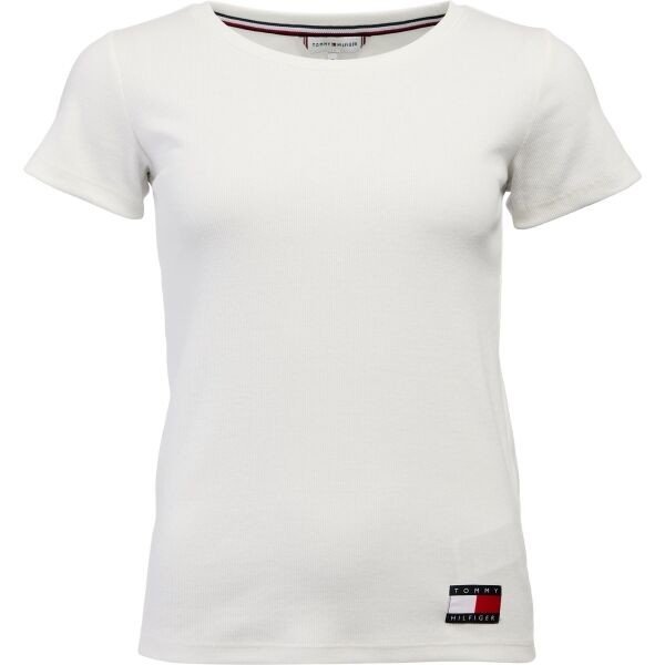 Tommy Hilfiger TOMMY 85 RIB-SS TEE Dámské tričko, šedá, velikost XL
