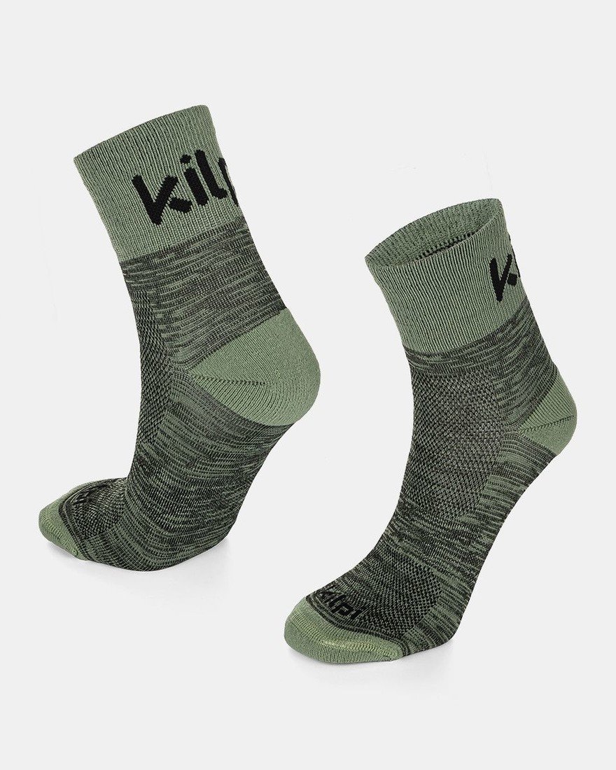 Kilpi SPEED-U Unisex běžecké ponožky TU0802KI Tmavě zelená 35