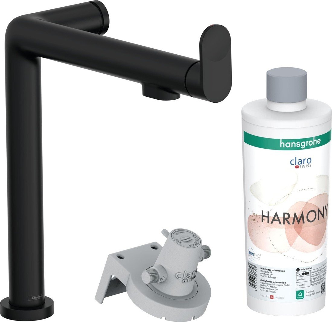 Dřezová baterie Hansgrohe Aqittura bez výpusti matná černá 76802670