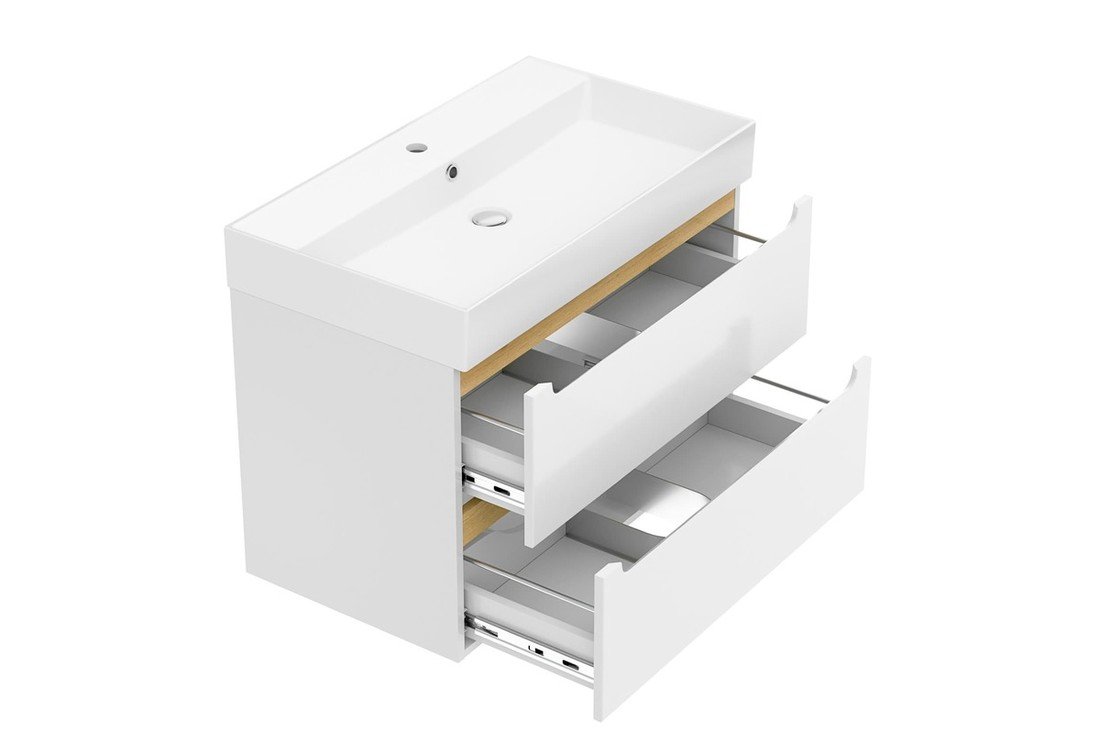 Koupelnová skříňka s umyvadlem Naturel Stilla 80x60x45 cm bílá STILLAD08057U2