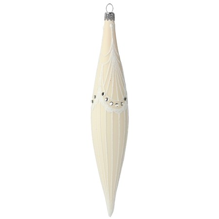 Skleněná raketa krémová záclonky