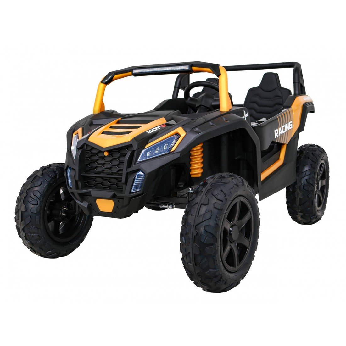 mamido Dětské elektrické autíčko Buggy UTV Strong 24V nafukovací kola zlaté