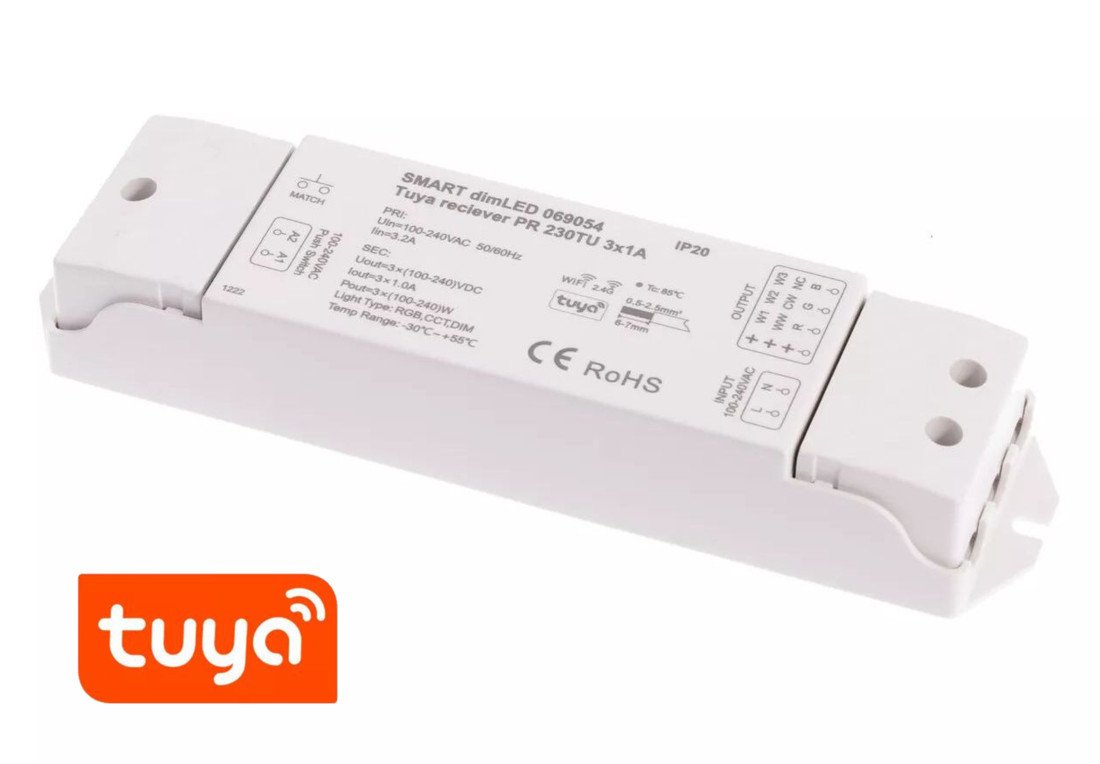 T-LED DimLED SMART Přijímač TUYA 3-kanálový 069054