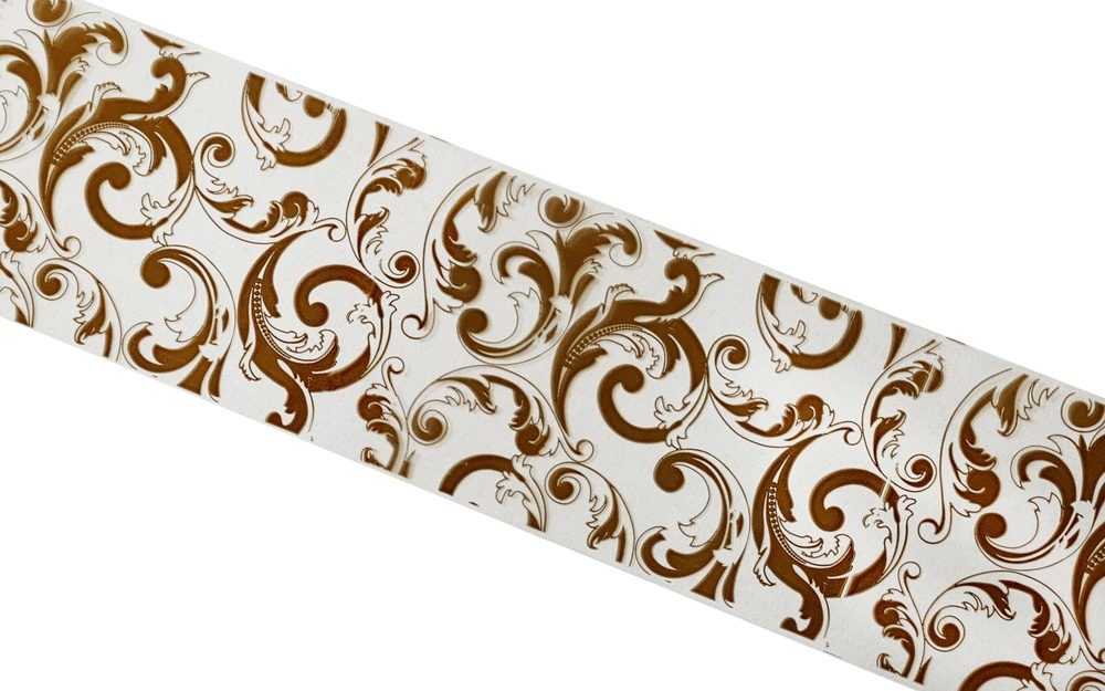 Dortová páska fólie š. 5 cm - čirá s potiskem elegantních filigránků Jolly - 100 m -