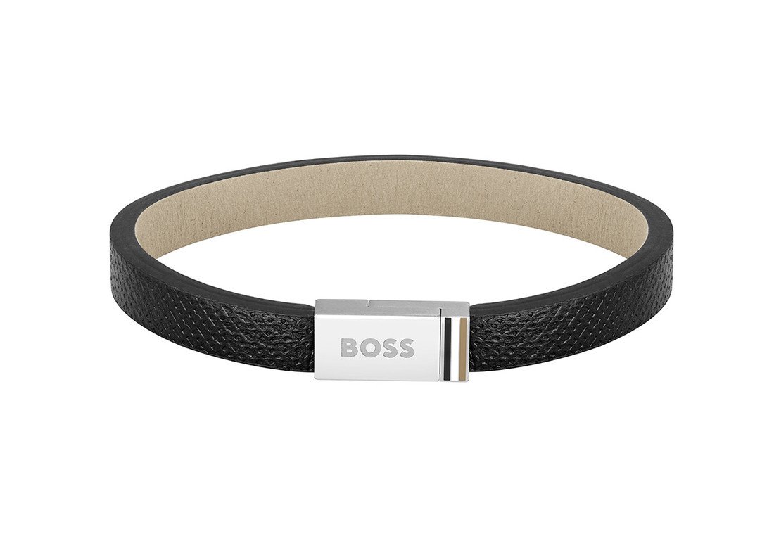 Hugo Boss Moderní kožený náramek Jace 1580336 19 cm