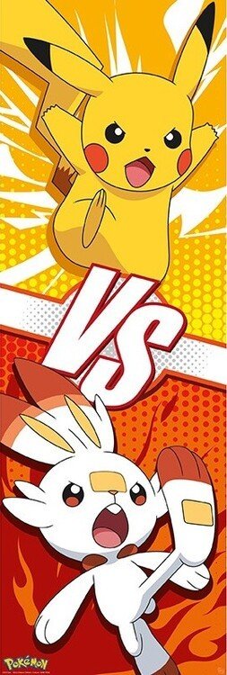 ABY STYLE Plakát, Obraz - Pokemon - Pikachu and Scorbunny, (53 x 158 cm)