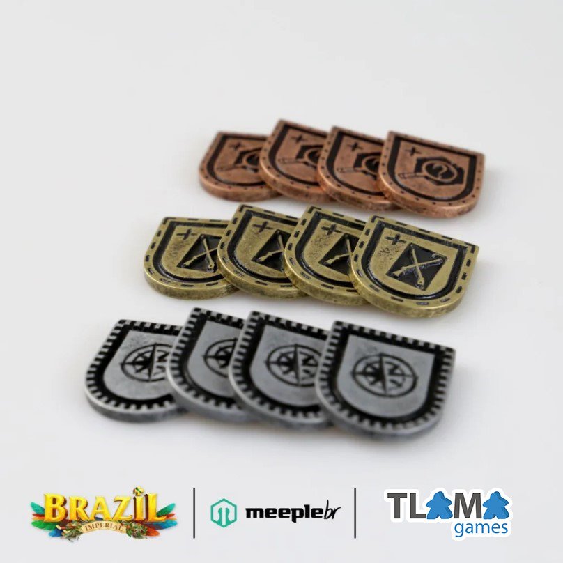 TLAMA games Brazil: Imperial - kovové žetony akcí