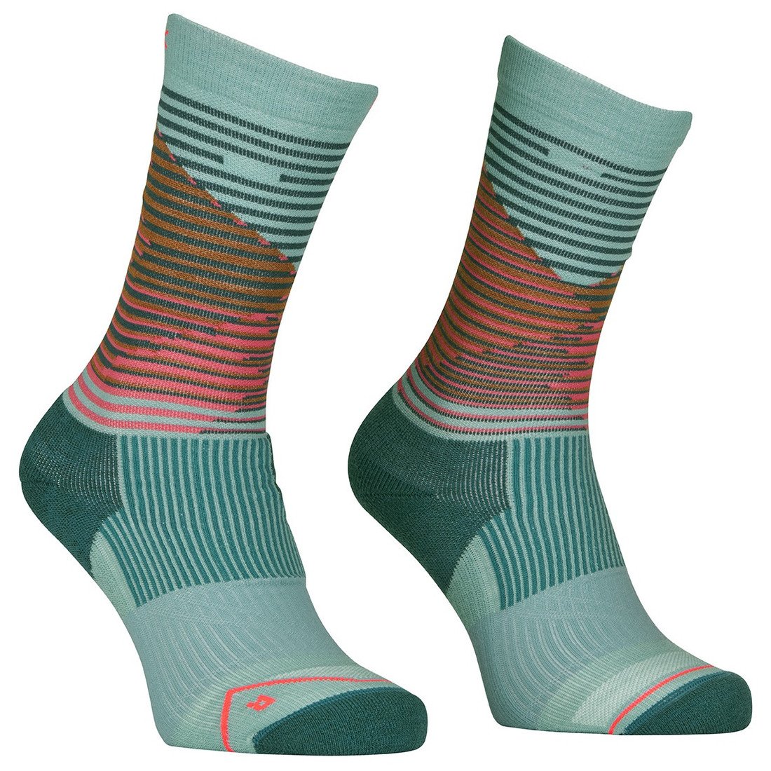 Dámské ponožky Ortovox All Mountain Mid Socks W Velikost ponožek: 35-38 / Barva: modrá/zelená