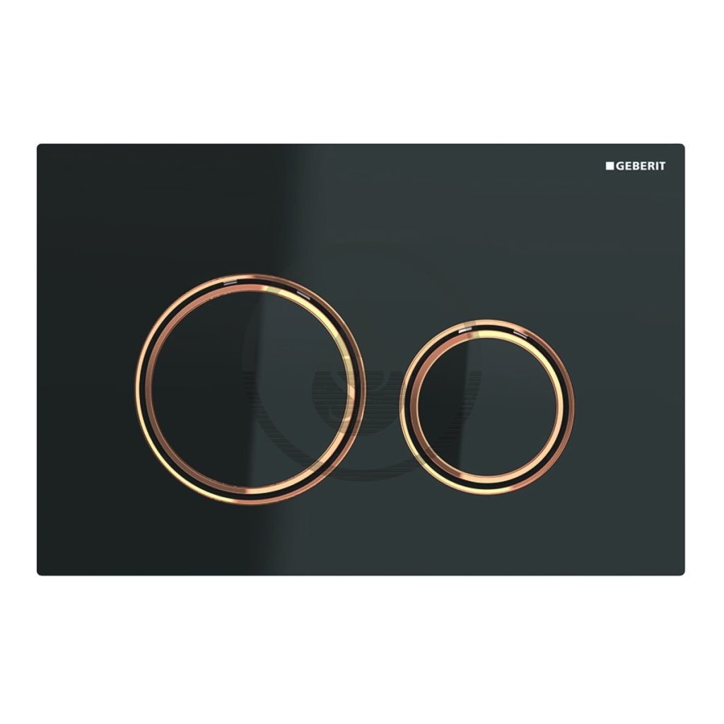 GEBERIT Sigma21 Ovládací tlačítko pro 2 množství splachování, černá/červené zlato 115.650.SJ.1