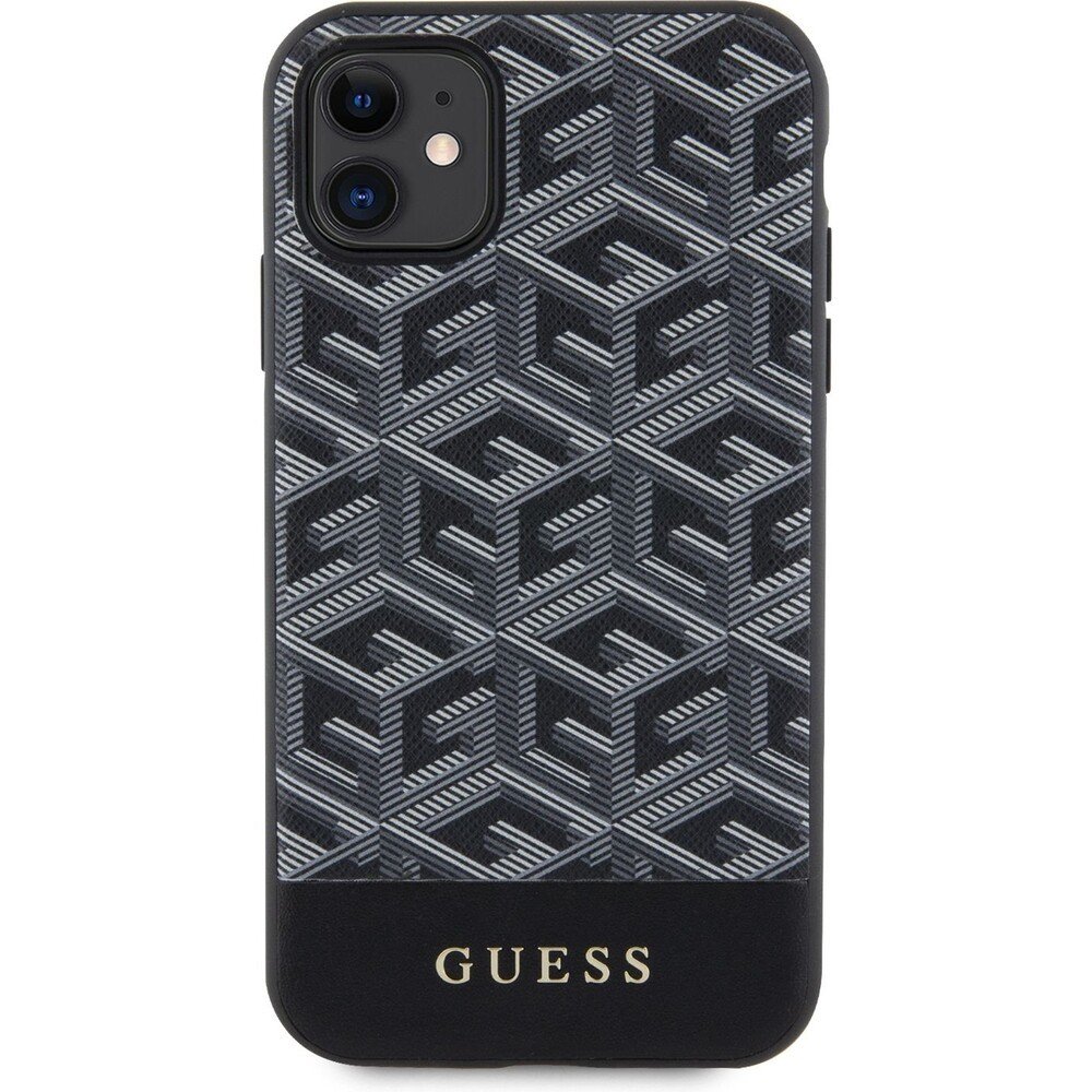 Guess PU G Cube MagSafe kryt iPhone 11 černý