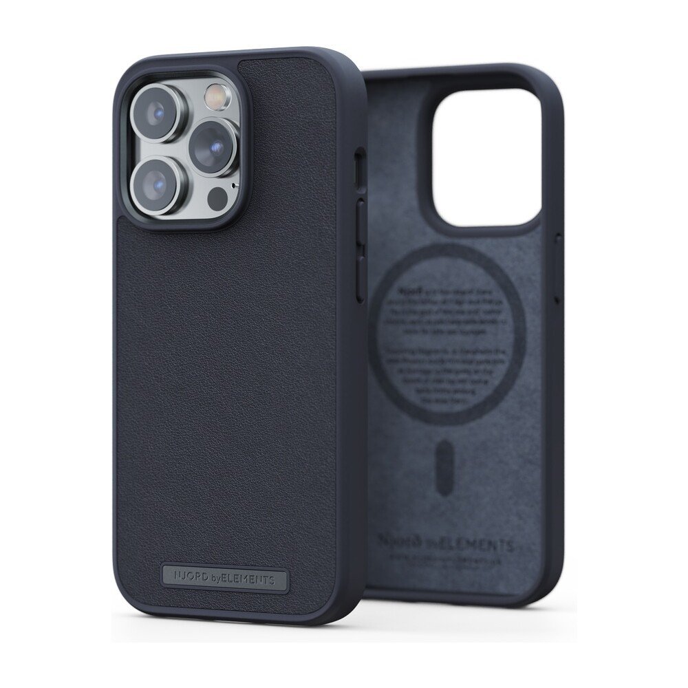 Njord Genuine Leather Magsafe Case iPhone 14 Pro Max černý