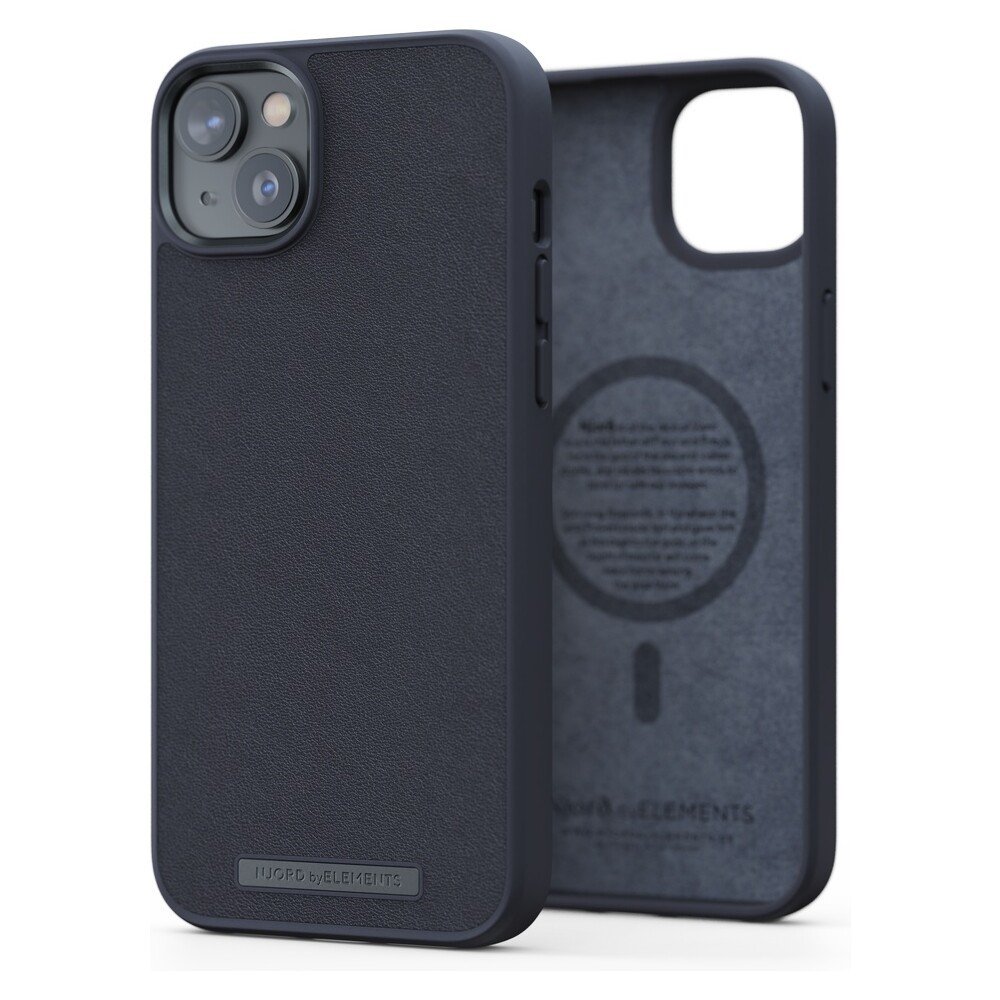 Njord Genuine Leather Magsafe Case iPhone 14 Plus černý