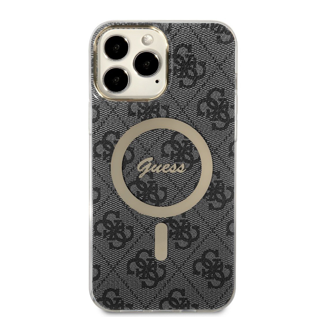 Ochranný kryt pro iPhone 13 Pro MAX - Guess, 4G IML MagSafe Black GUHMP13XH4STK