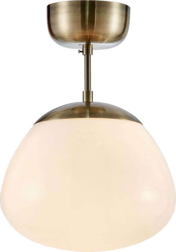Stropní svítidlo v bílo-bronzové barvě se skleněným stínidlem ø 25 cm Rise – Markslöjd