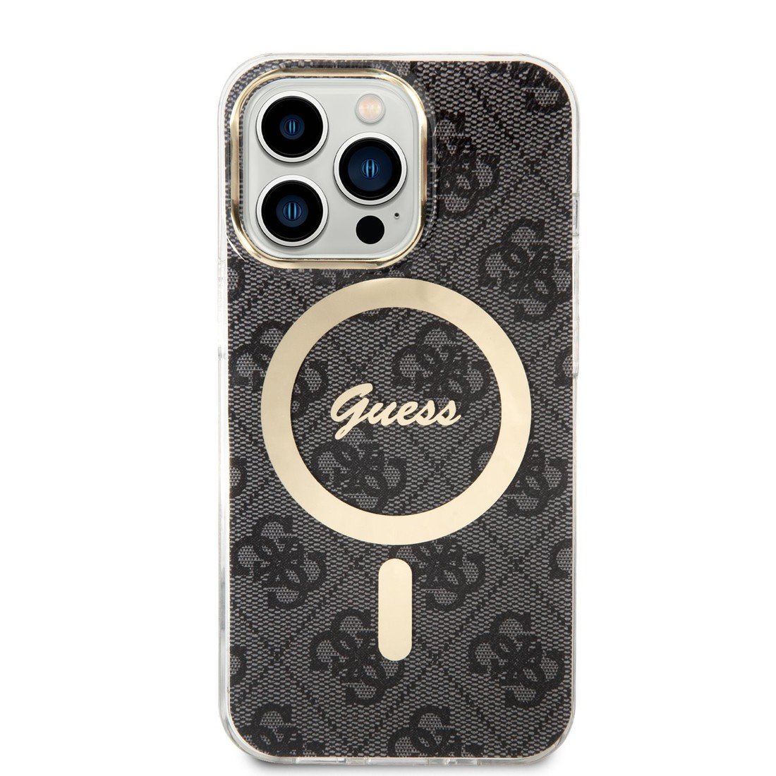 Ochranný kryt pro iPhone 13 Pro - Guess, 4G IML MagSafe Black GUHMP13LH4STK