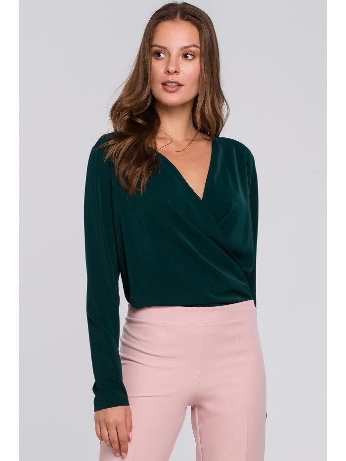 Makover Dámská halenka Estrinwen K037 tmavě zelená L