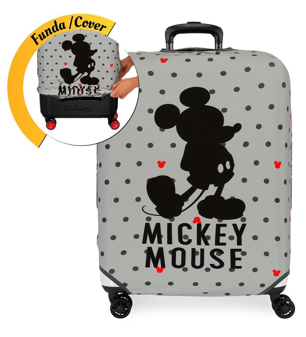JOUMMABAGS Mickey Mouse elastický neoprenový potah na střední zavazadlo šedá