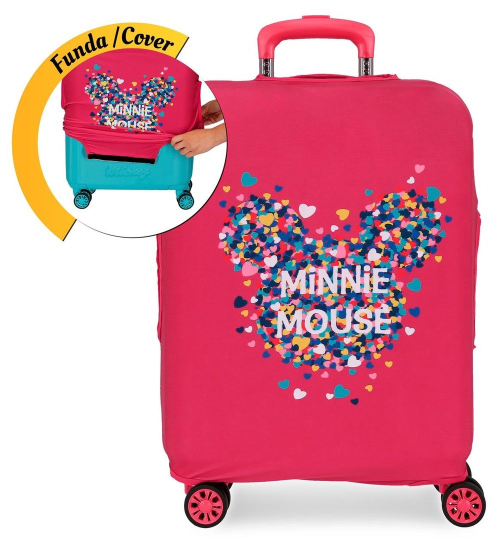 JOUMMABAGS Minnie Mouse elastický neoprenový potah na kabinové zavazadlo - růžová