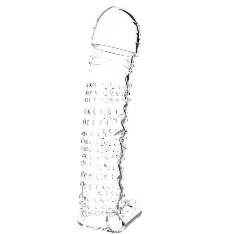 Lonely - Penis Sleeve with Vibrations & Spikes (transparent)