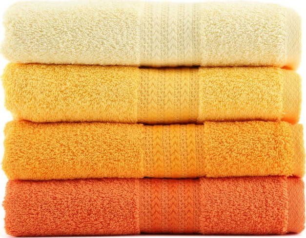 Sada 4 ručníků z bavlny Foutastic Daisy, 50 x 90 cm