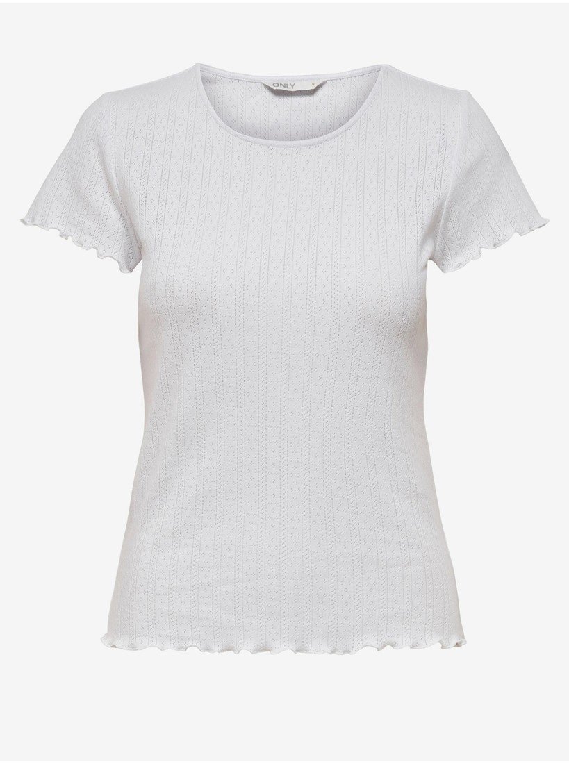Bílé dámské pruhované tričko ONLY Carlotta - Dámské
