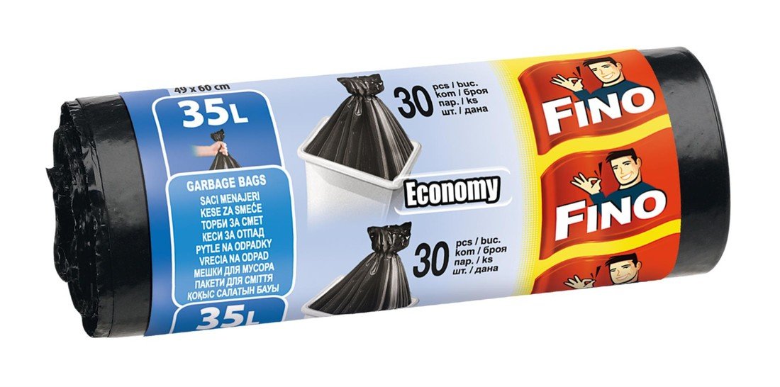Fino Pytle na odpadky Fino Economy - černé, 35l, 8 µm, 30 ks