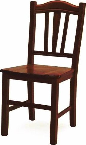 MIKO Dřevěná židle Silvana masiv - tmavě hnědá