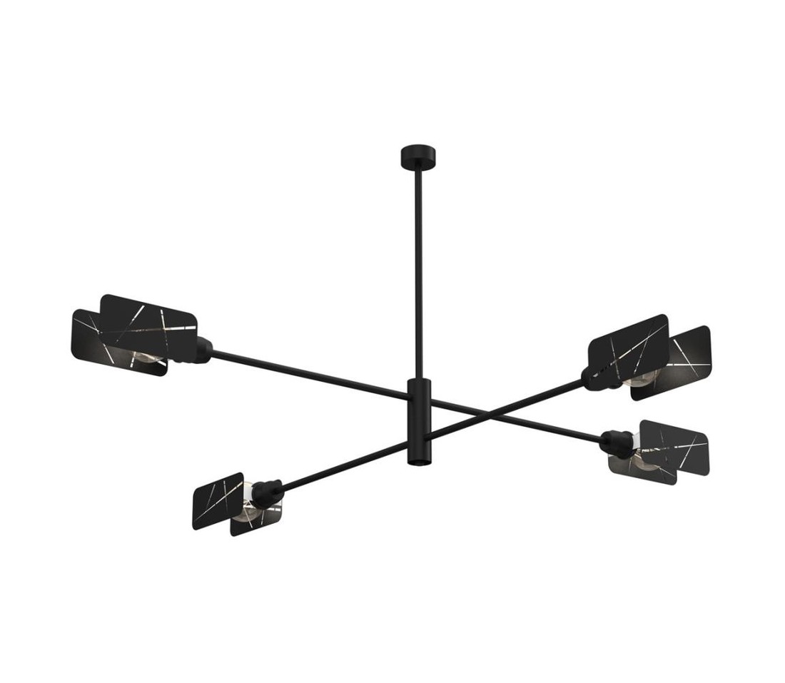 Lustr na tyči ASTRA 4xE27/60W/230V černá