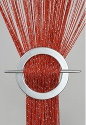 Provázková záclona Červená se stříbrnou nitkou Rozměr 300x300cm