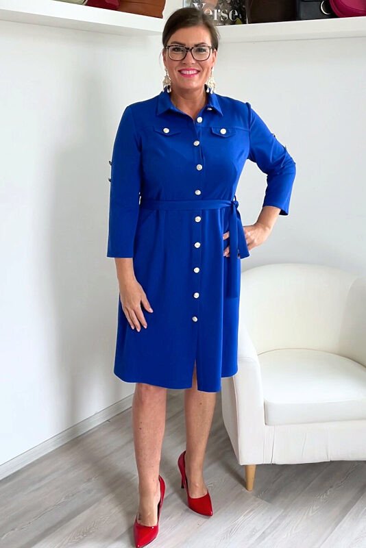 Košilové šaty Trynite modré 40