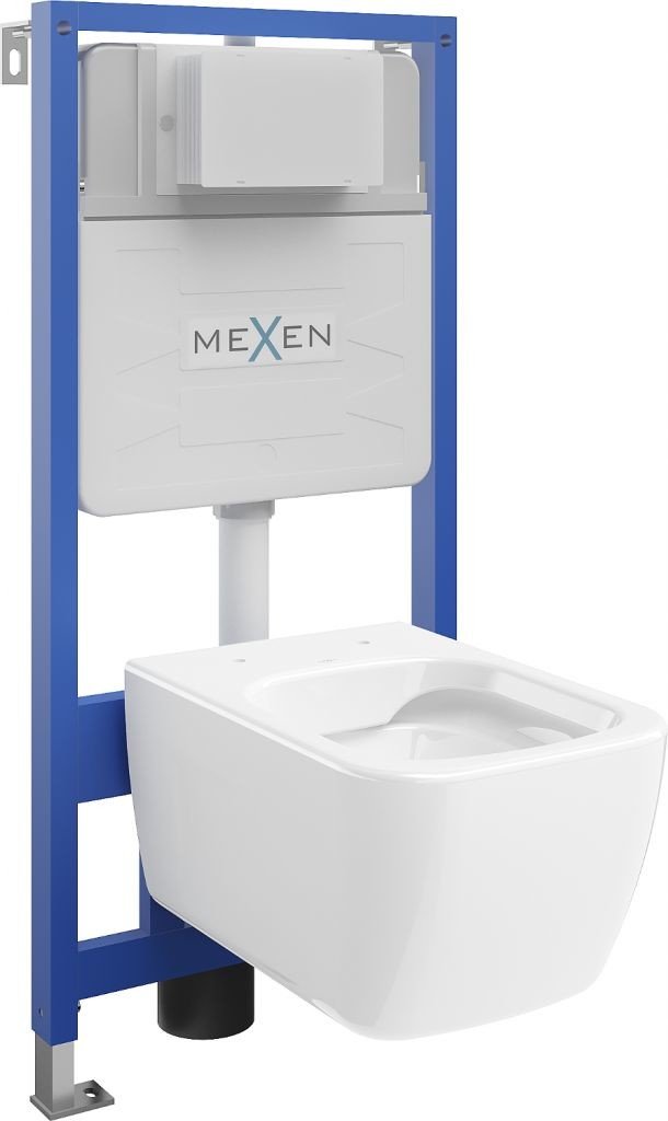 MEXEN/S WC předstěnová instalační sada Fenix Slim s mísou WC Margo, bílá 6103342XX00