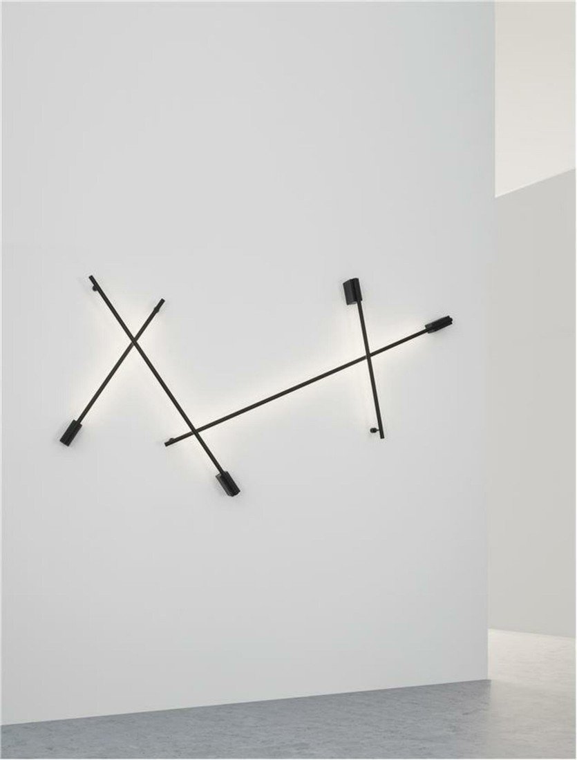 NOVA LUCE nástěnné svítidlo GROPIUS černý hliník LED 20W 230V 3000K IP20 9081120