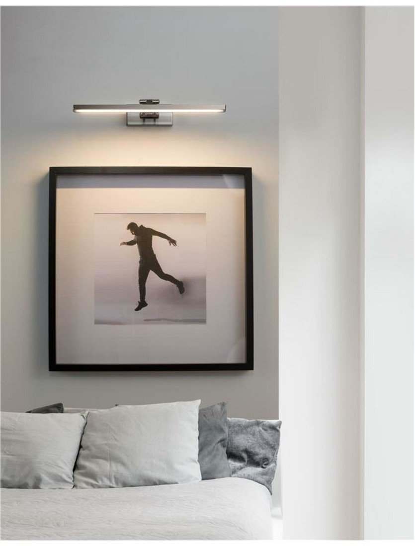 NOVA LUCE nástěnné svítidlo nad obrazy MARNELL kov barvy nikl a akryl LED 12W 230V 3000K IP20 9117302