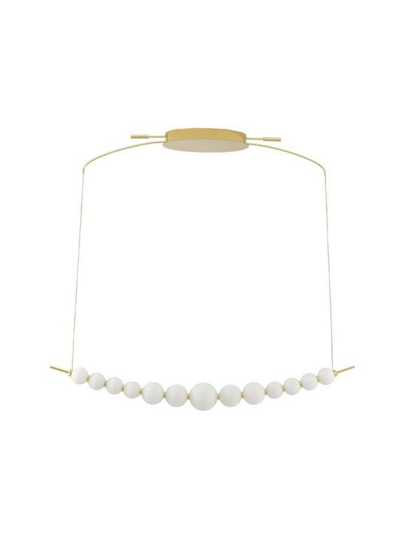 NOVA LUCE závěsné svítidlo PERLA zlatý kov a opálové sklo LED 32W 230V 3000K IP20 stmívatelné 9695205
