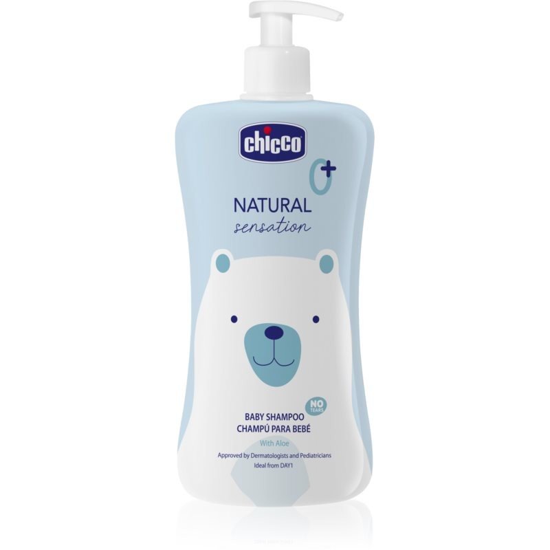 Chicco Natural Sensation Baby jemný šampon pro děti od narození 0+ 500 ml