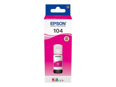 Epson EcoTank 104 - 65 ml - purpurová - originální - inkoustový zásobník - pro EcoTank ET-1810, 2715, 2721, 2810, 2811, 2812, 2814, 2815, 2820, 2821, 2825, 2826, 4800, C13T00P340