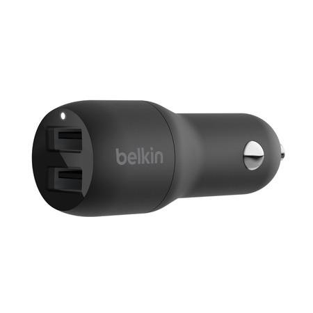 Belkin 24W Duální USB-A nabíječka do auta, černá, CCB001btBK