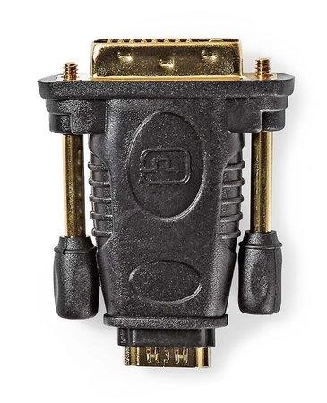 NEDIS adaptér DVI - HDMI/ konektory DVI zástrčka - HDMI zásuvka/ box/ černý, CVGB34912BK