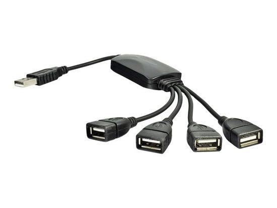 AKYGA Hub USB 2.0 Akyga AK-AD-13 4 ports black 15cm