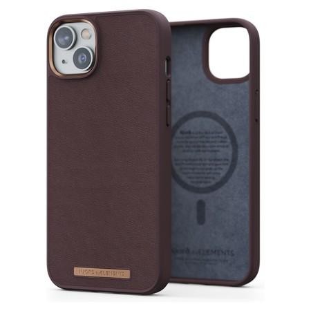 Njord Genuine Leather Magsafe Case  iPhone 14 Plus tmavě hnědý