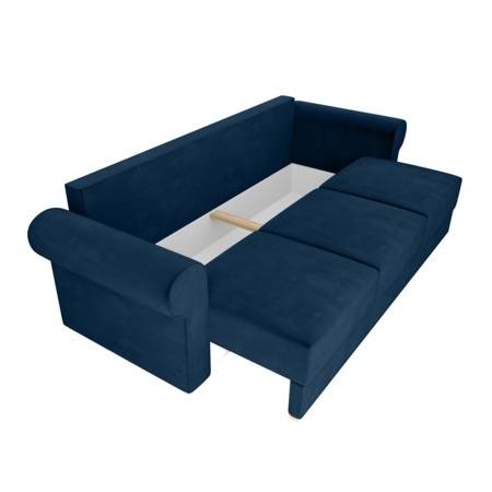 Kondela Rozkládací pohovka s úložným prostorem, modrá/vzor/růžová, SMOKY