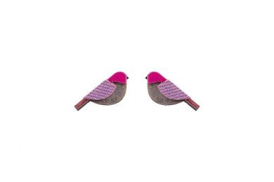 Purple Cutebird Earrings