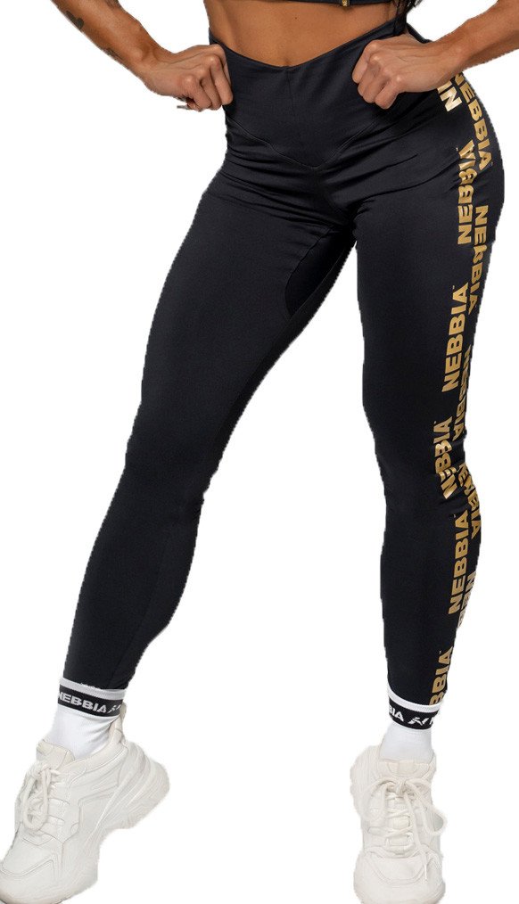 Legíny Nebbia NEBBIA Women s Classic High Waist Leggings INTENSE Iconic Gold