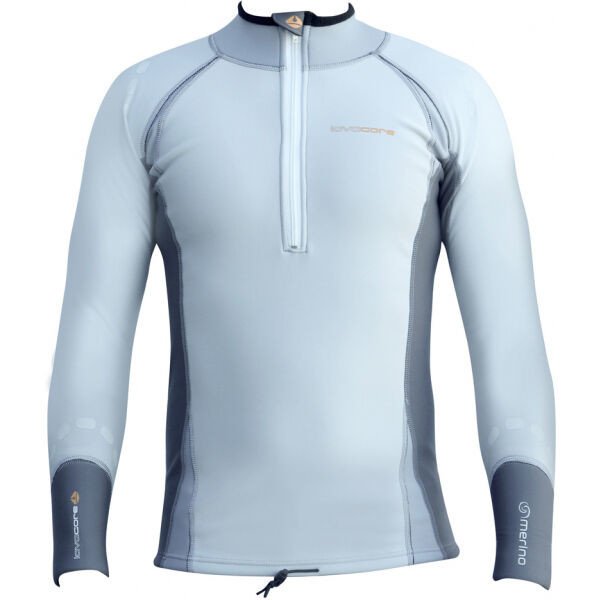 LAVACORE LC ELITE SHIRT LONG SLEEVE Top s merinem pro vodní sporty, šedá, velikost M