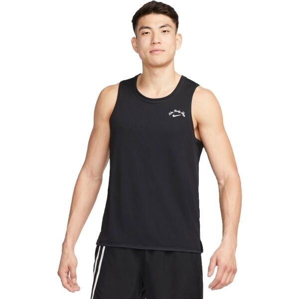 Nike DF MILER TANK DYE Pánské tílko, černá, velikost L