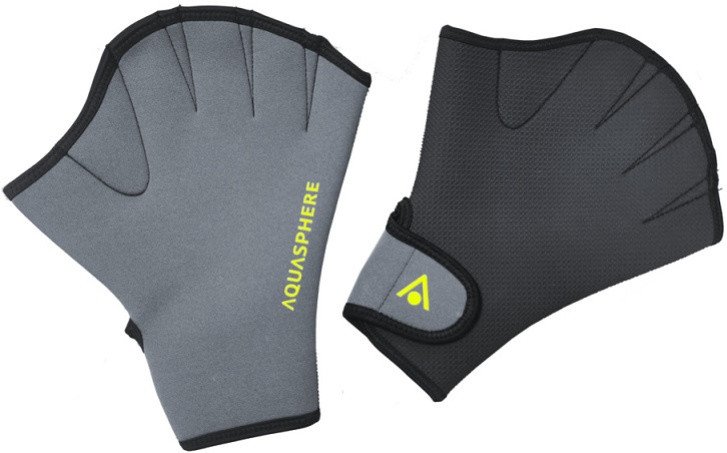 Aqua Sphere Swim Gloves Black/Bright Yellow M