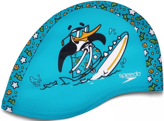 Speedo Printed Polyester Cap Tyrkysová