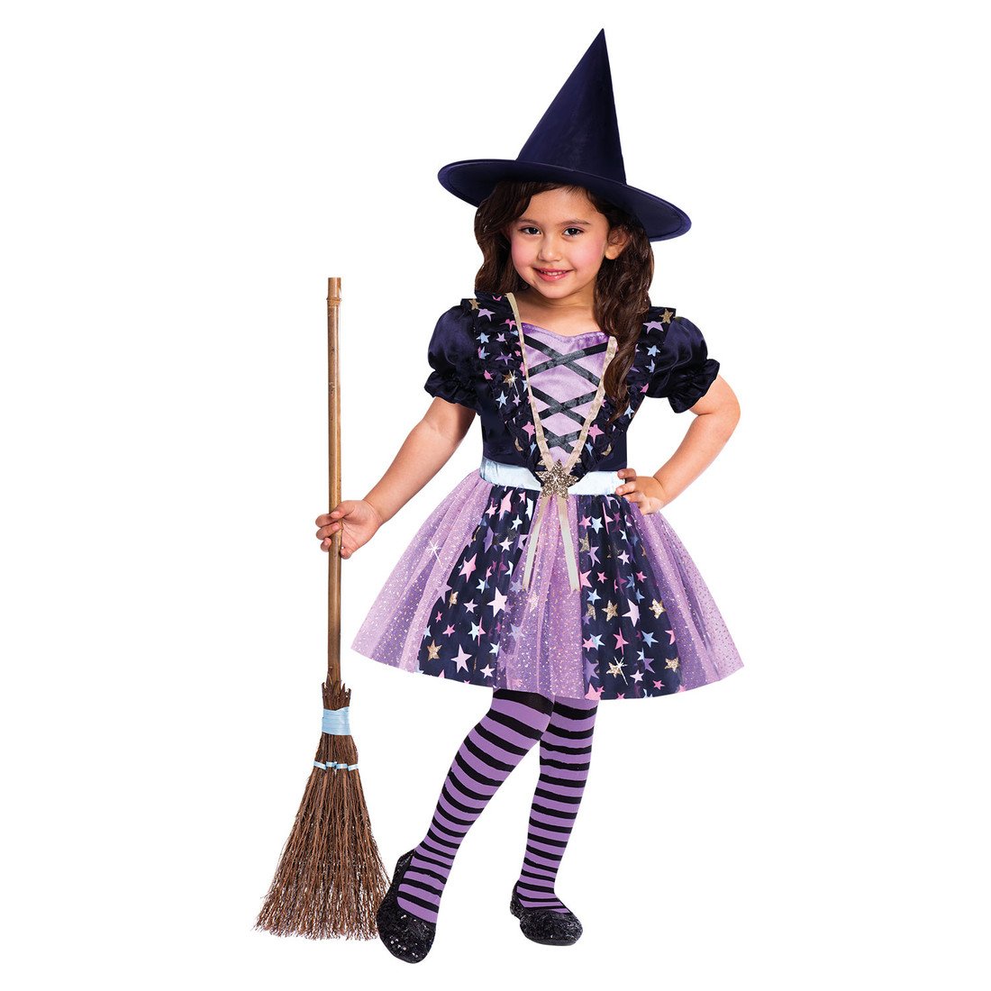Amscan Dívčí karnevalový kostým hvězdná čarodějnice Velikost: 6-8